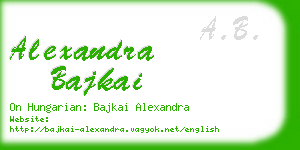 alexandra bajkai business card